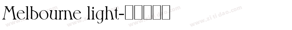 Melbourne light字体转换